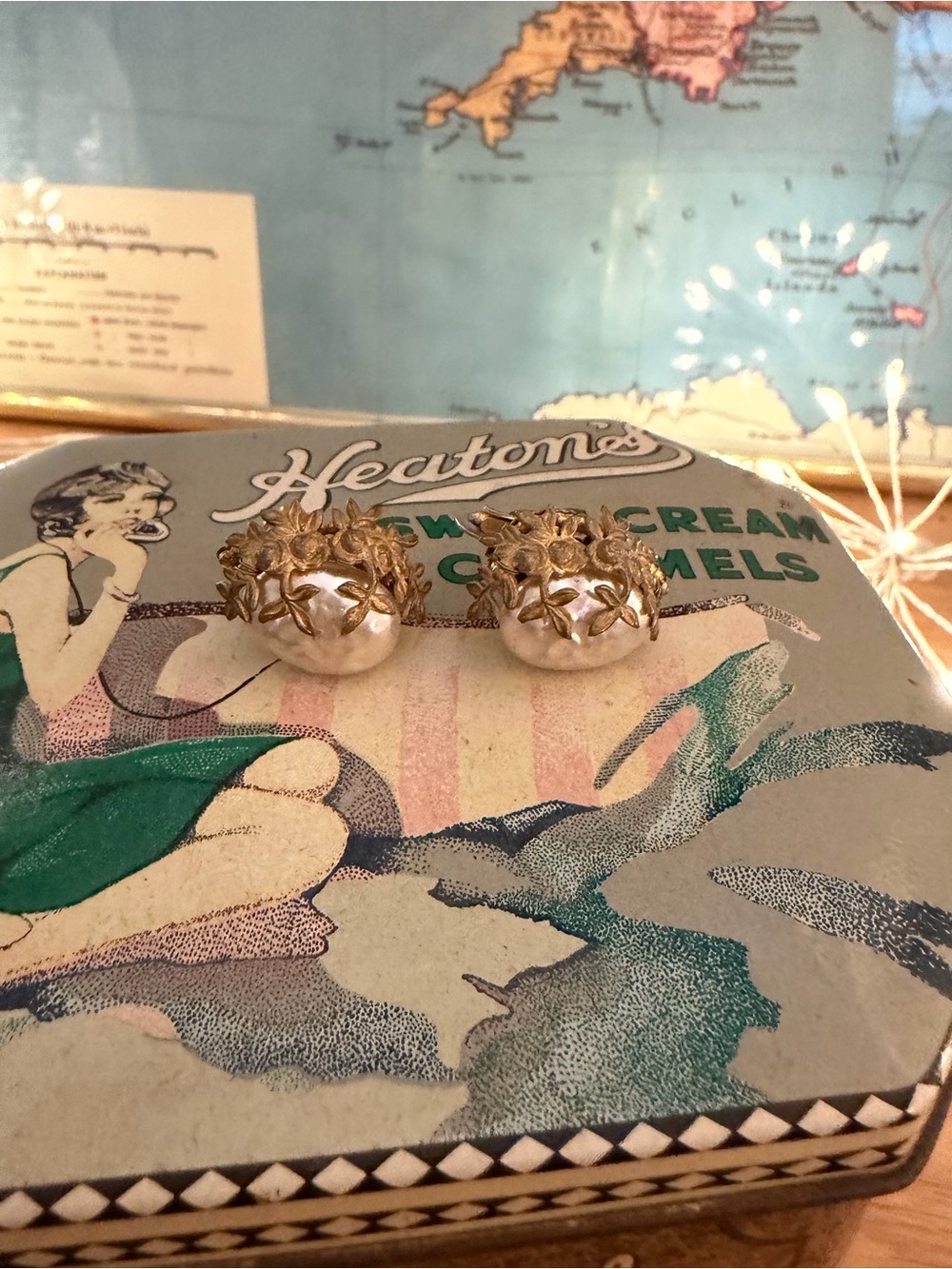 Authentic 50s MIRIAM HASKELL Faux Baroque Pearl Earrings. Rare Collectors Piece